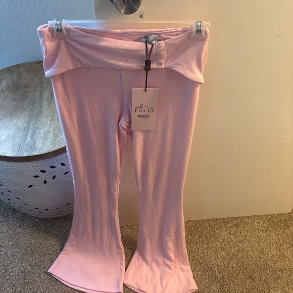 Oh Polly pink fold over pants new with tags small - Picture 2 of 4